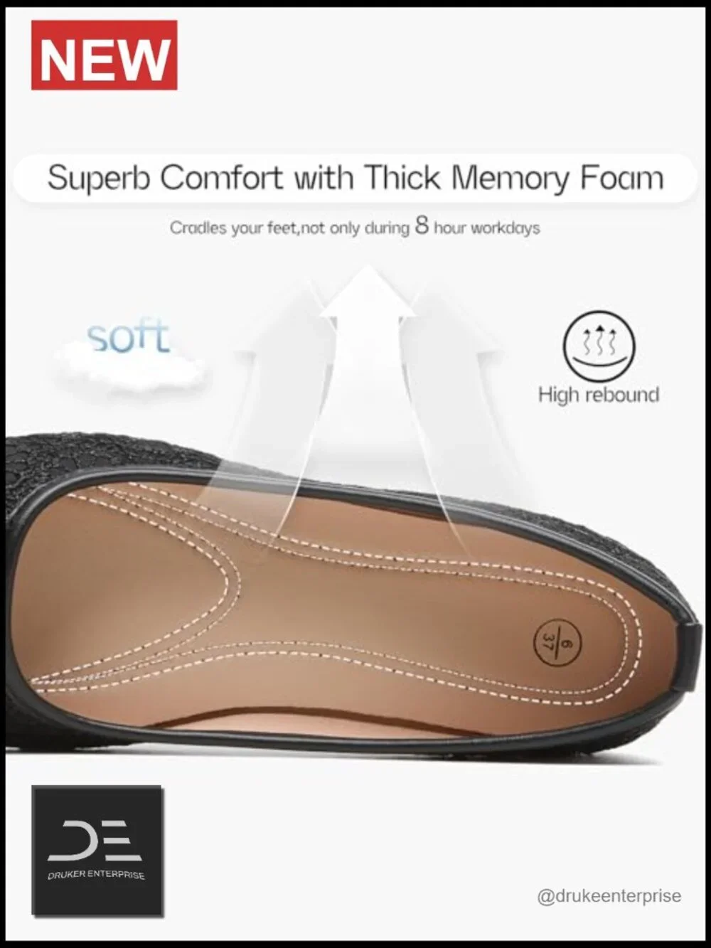 Lace Ballet Flats Women Slip-on Comfortable Dressy Flat Wedding Office Shoes